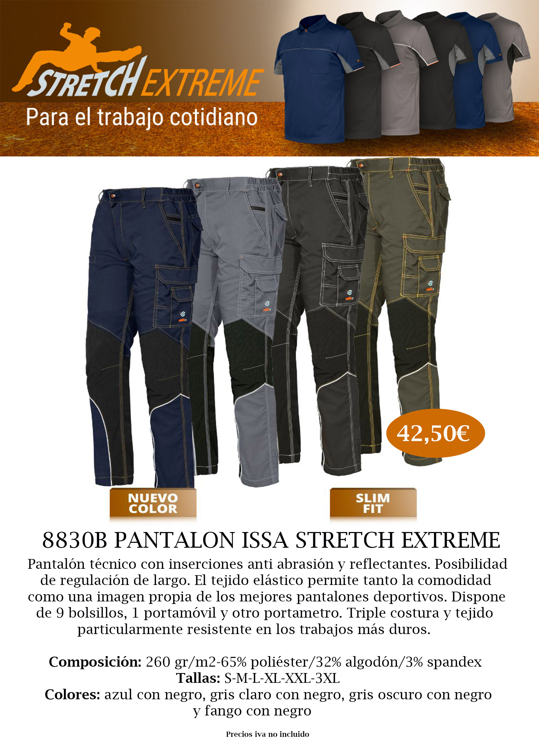 Antagonista plantador palanca Pantalón Stretch Extreme - Rivendel Publicidad